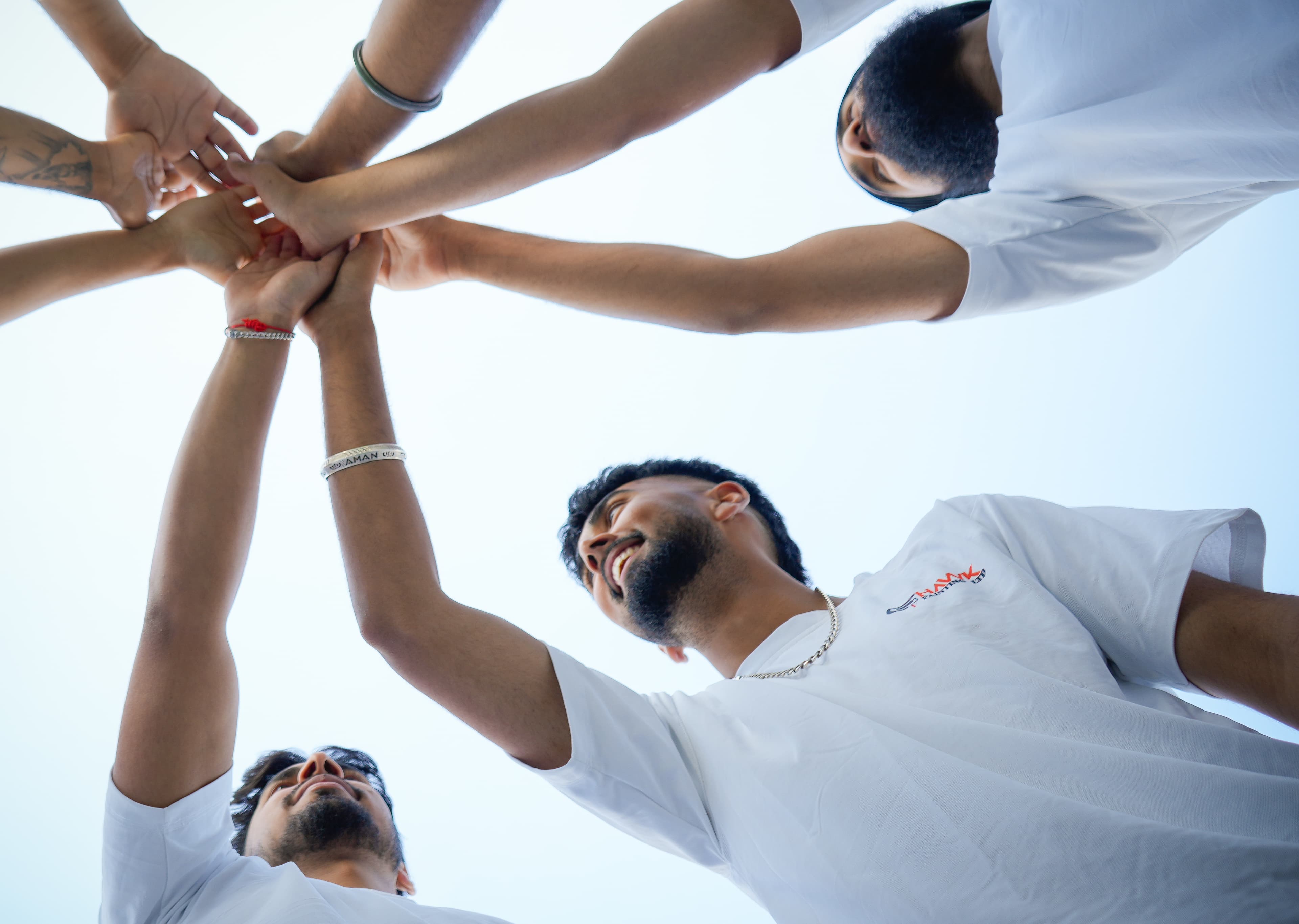Team unity huddle